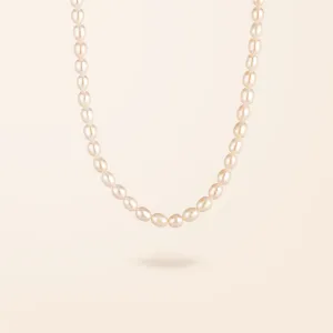 14K Gold Modern Pearl Necklace