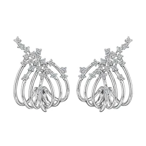 18k Luminus White Gold Earring With 0.46 Cts Vs-Gh Diamonds