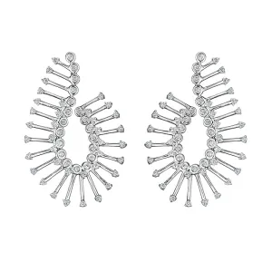 18k Luminus White Gold Earring With 1.34 Cts Vs-Gh Diamonds