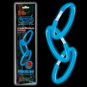 9" Glow Bracelet - Blue (3 pack)