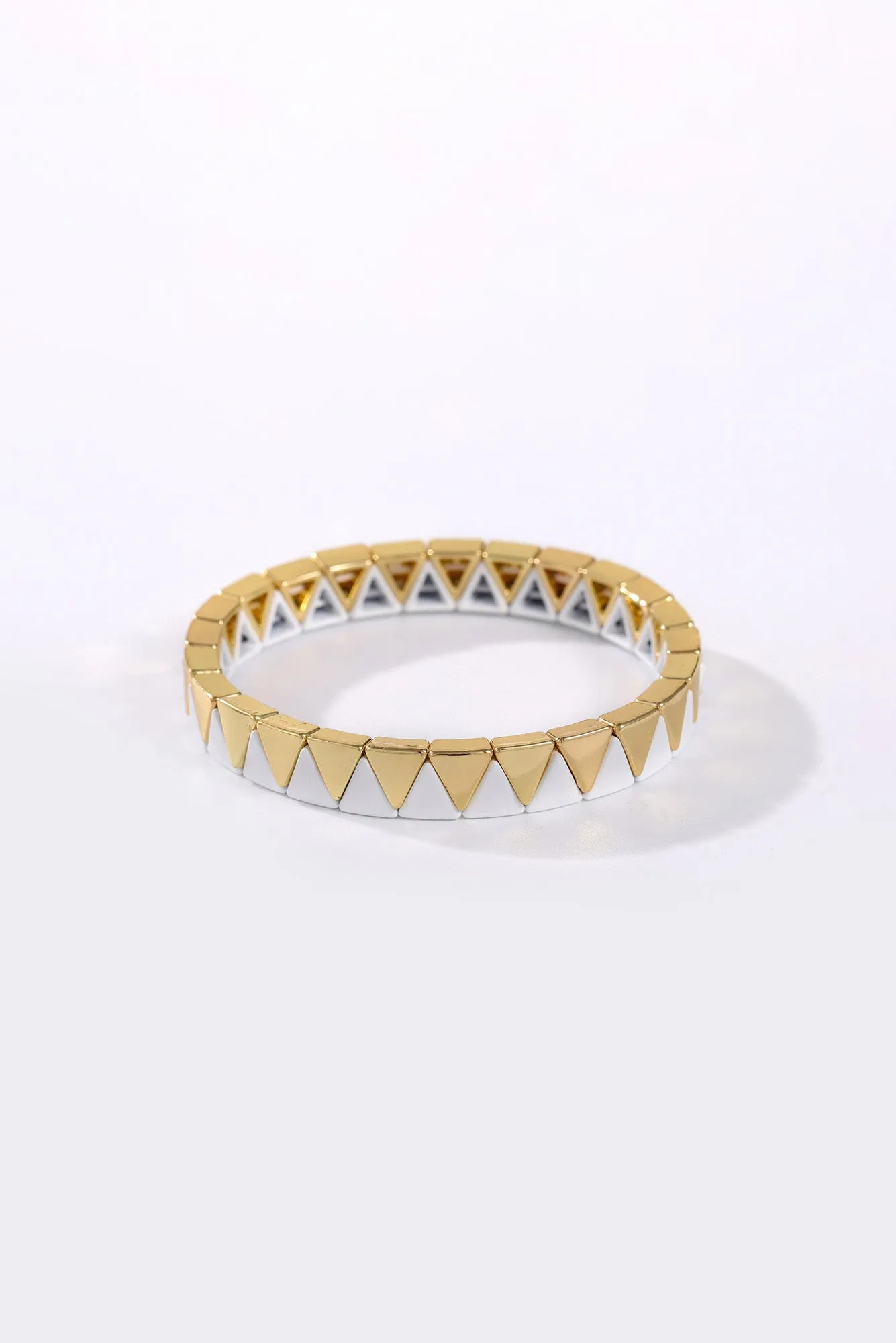 Amelia White Zig Zag Bracelet