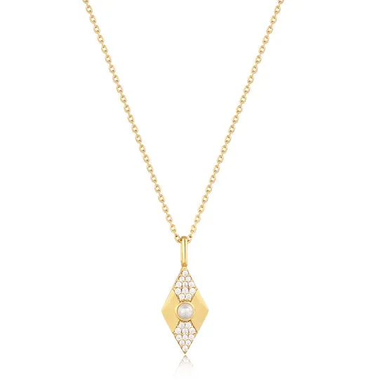 Ania Haie Pearl Geometric Pendant Necklaces