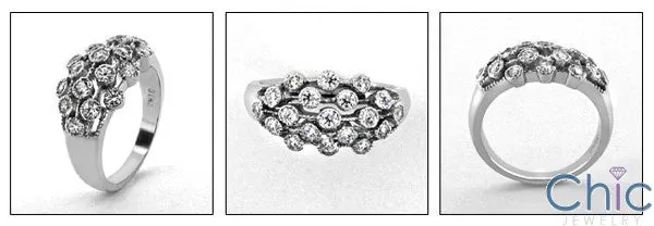 Anniversary Bezeled Round Cubic Zirconia Cz Ring