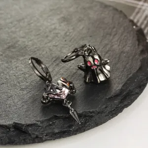 Black Cute Little Ghost Earrings