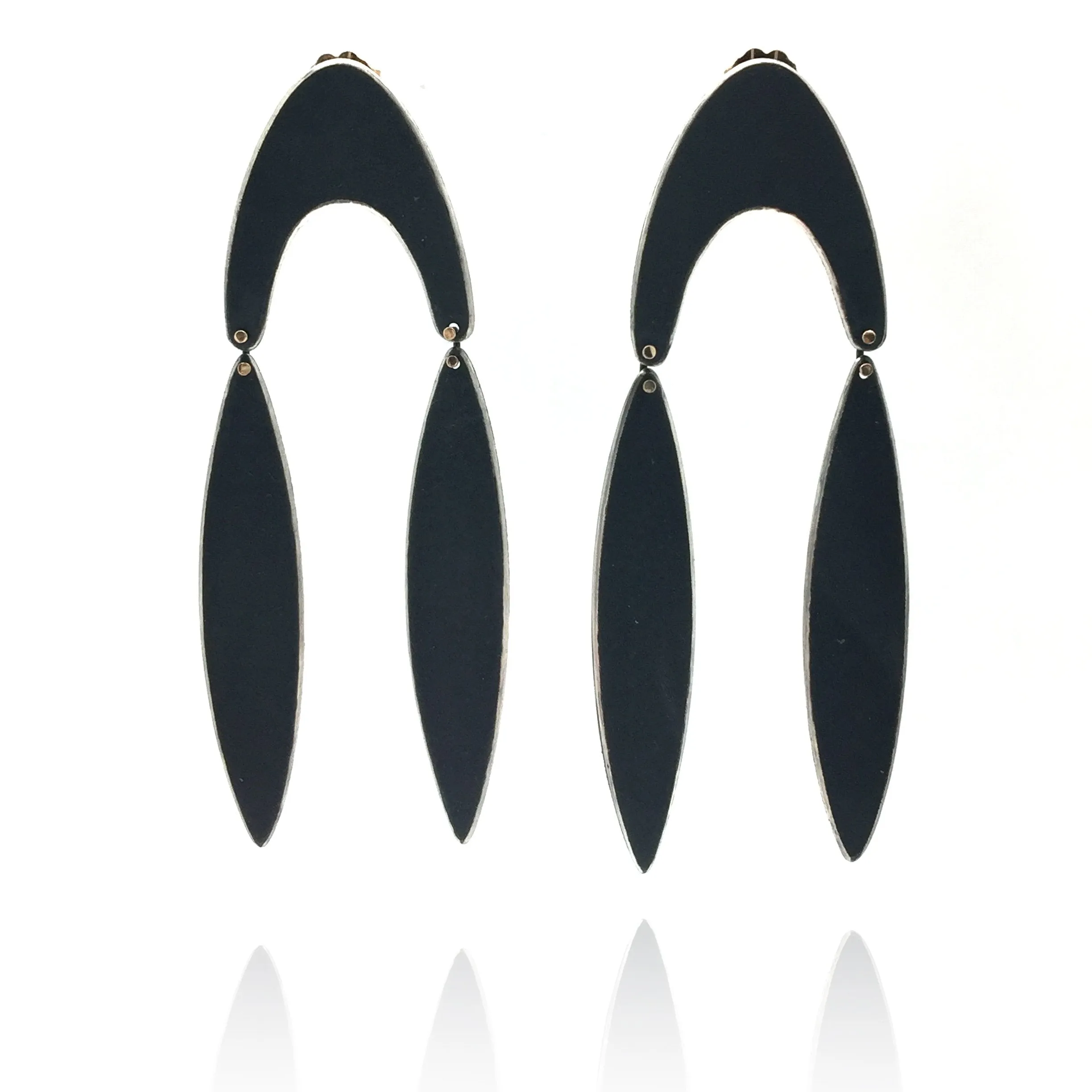 Black Hinge Earrings