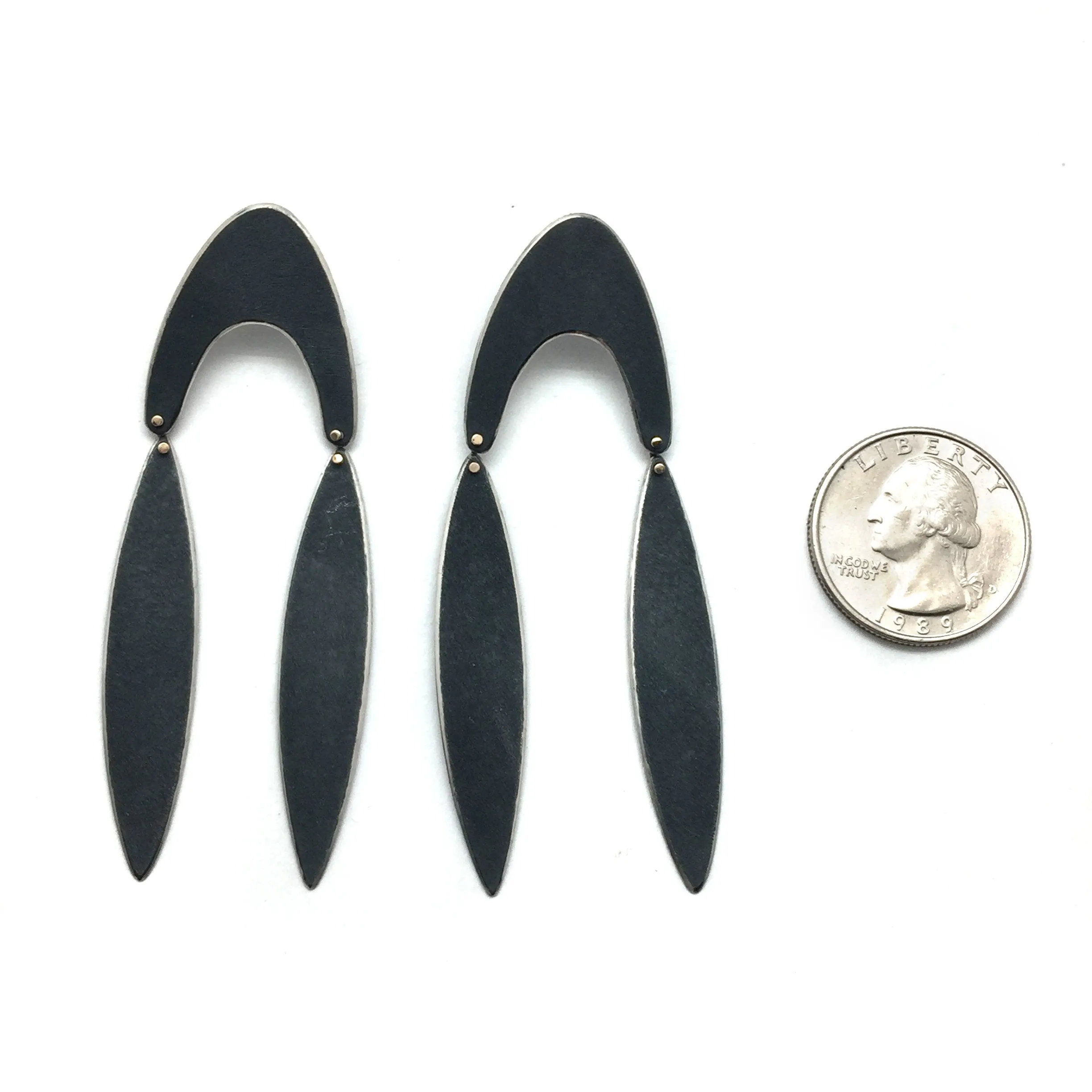 Black Hinge Earrings