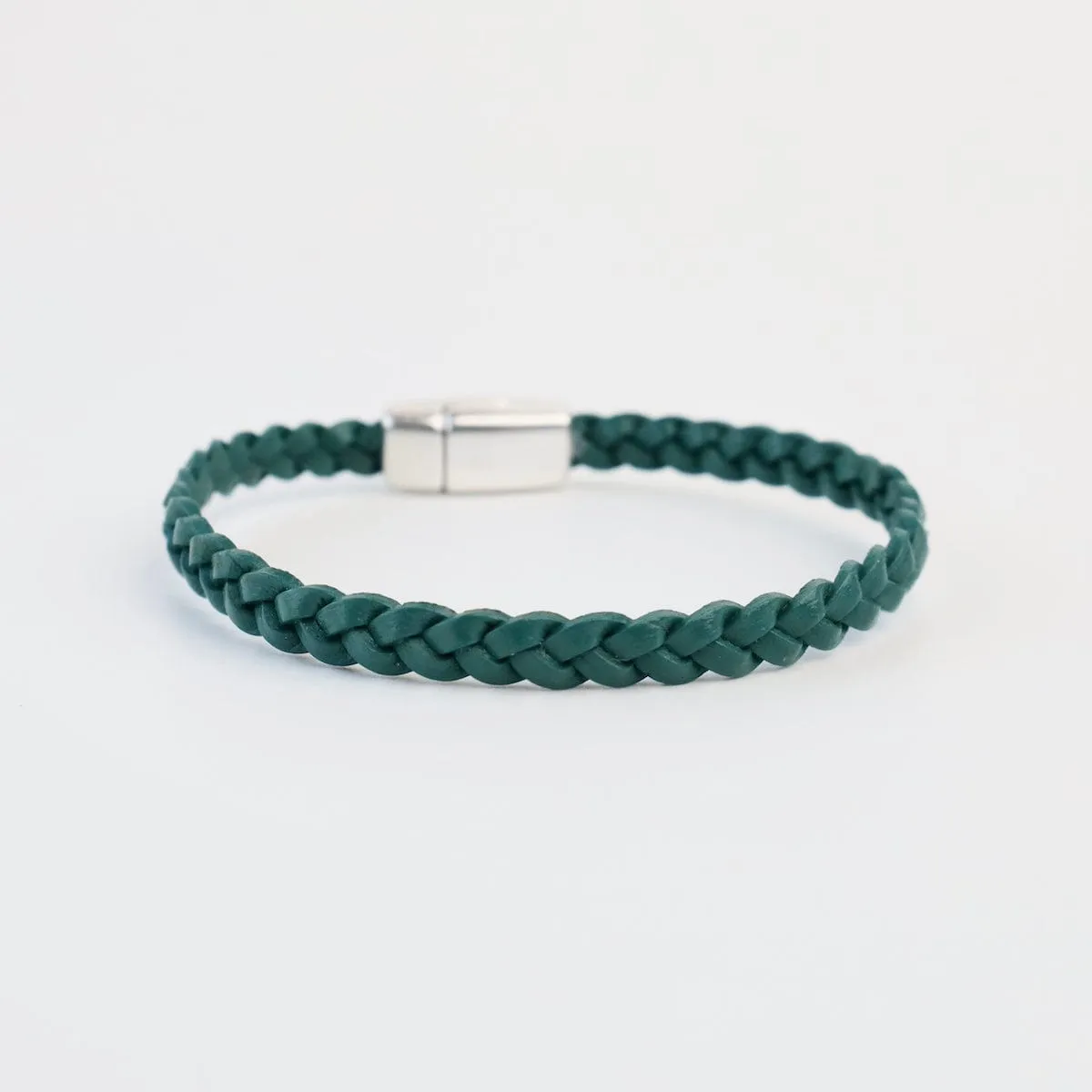 Braided Turquoise Leather Bracelet