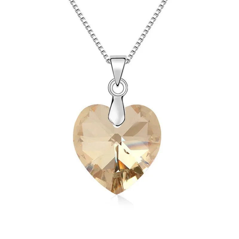 Brand new original SWAROVSKI elements crystal heart pendant necklace with thin chain necklace for women Mother's Day gift