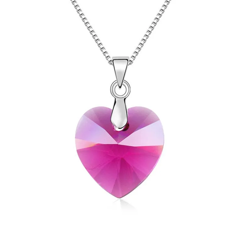 Brand new original SWAROVSKI elements crystal heart pendant necklace with thin chain necklace for women Mother's Day gift