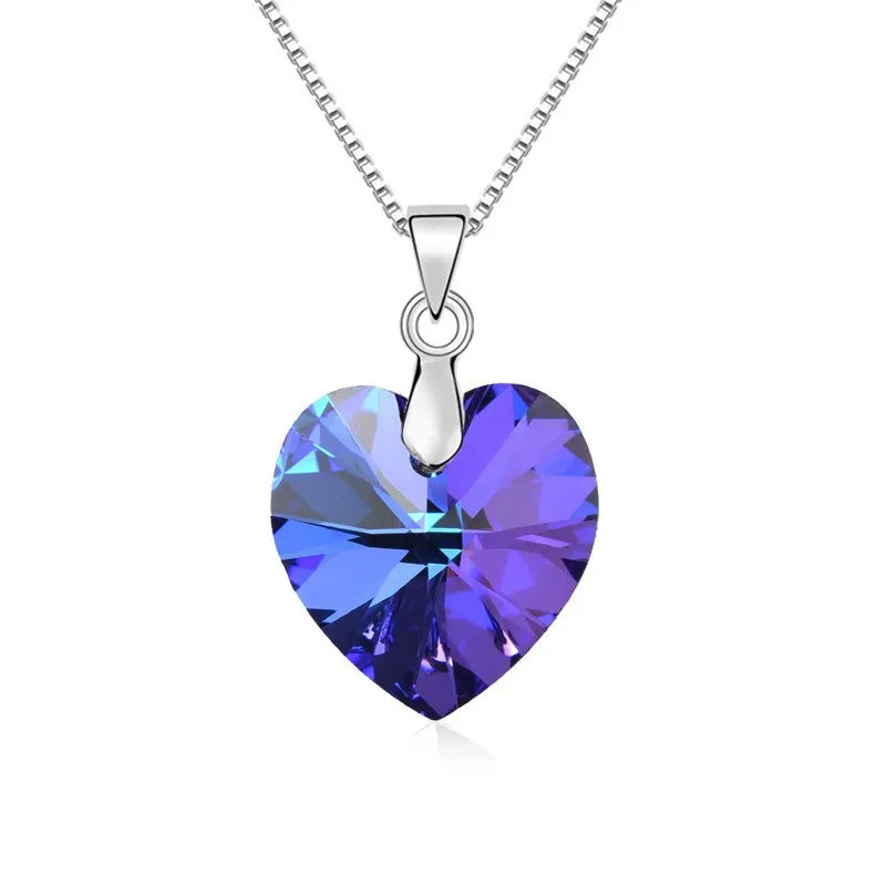 Brand new original SWAROVSKI elements crystal heart pendant necklace with thin chain necklace for women Mother's Day gift