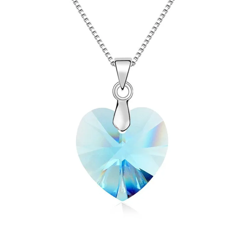 Brand new original SWAROVSKI elements crystal heart pendant necklace with thin chain necklace for women Mother's Day gift