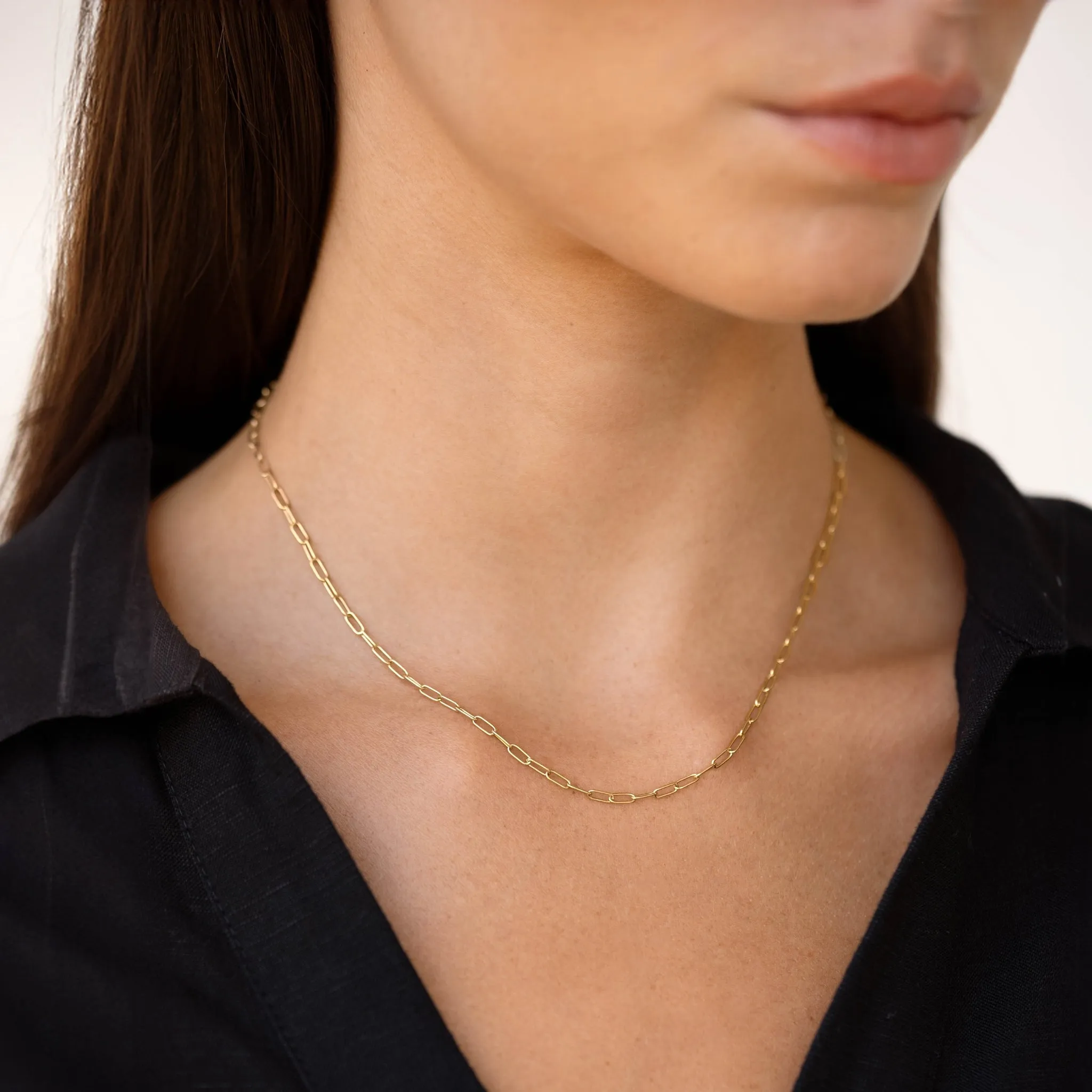 Chain Link Necklace 14k Gold