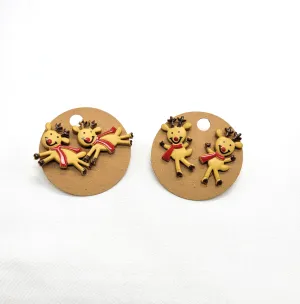 Christmas Button Stud Earrings