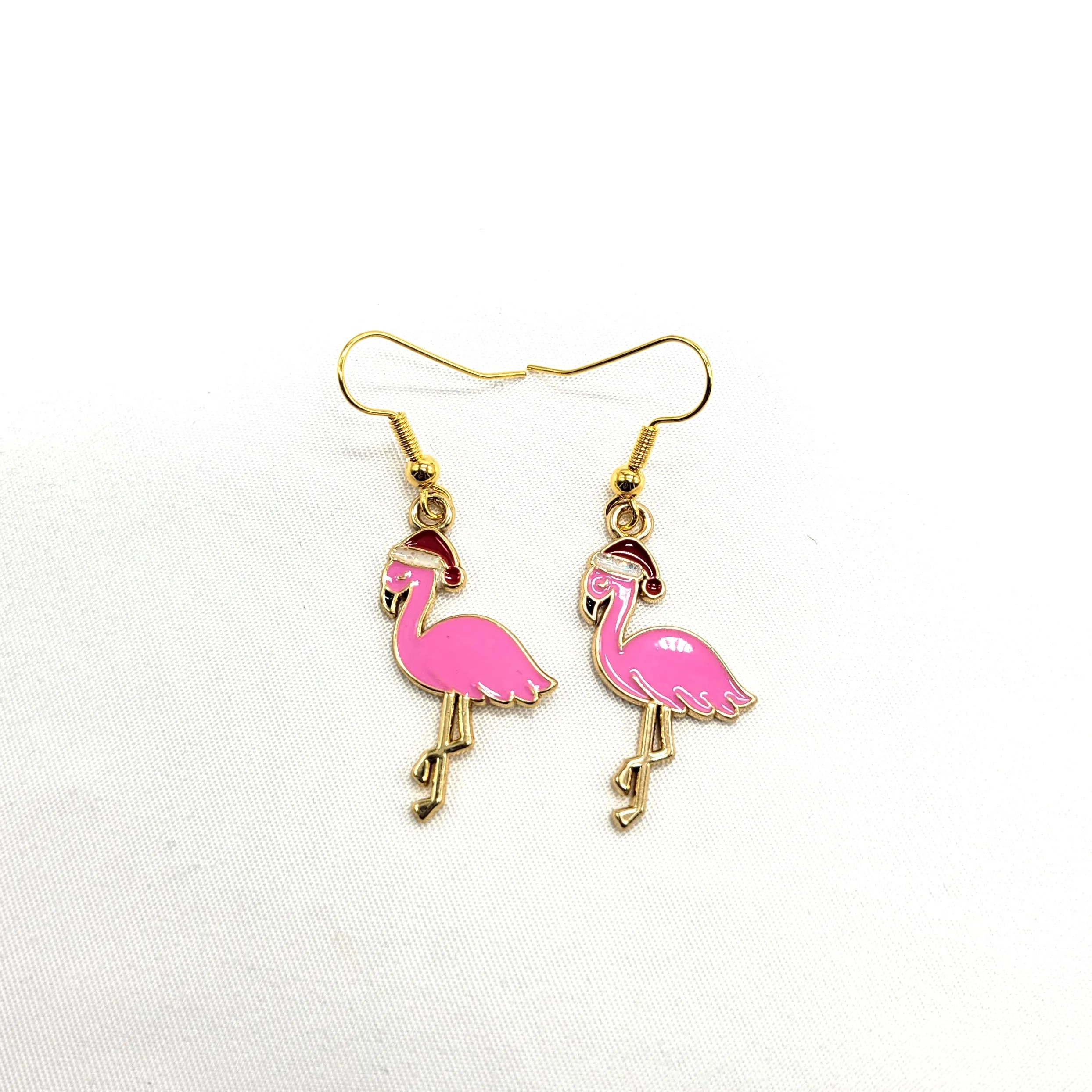 Christmas Enamel Bird Earrings