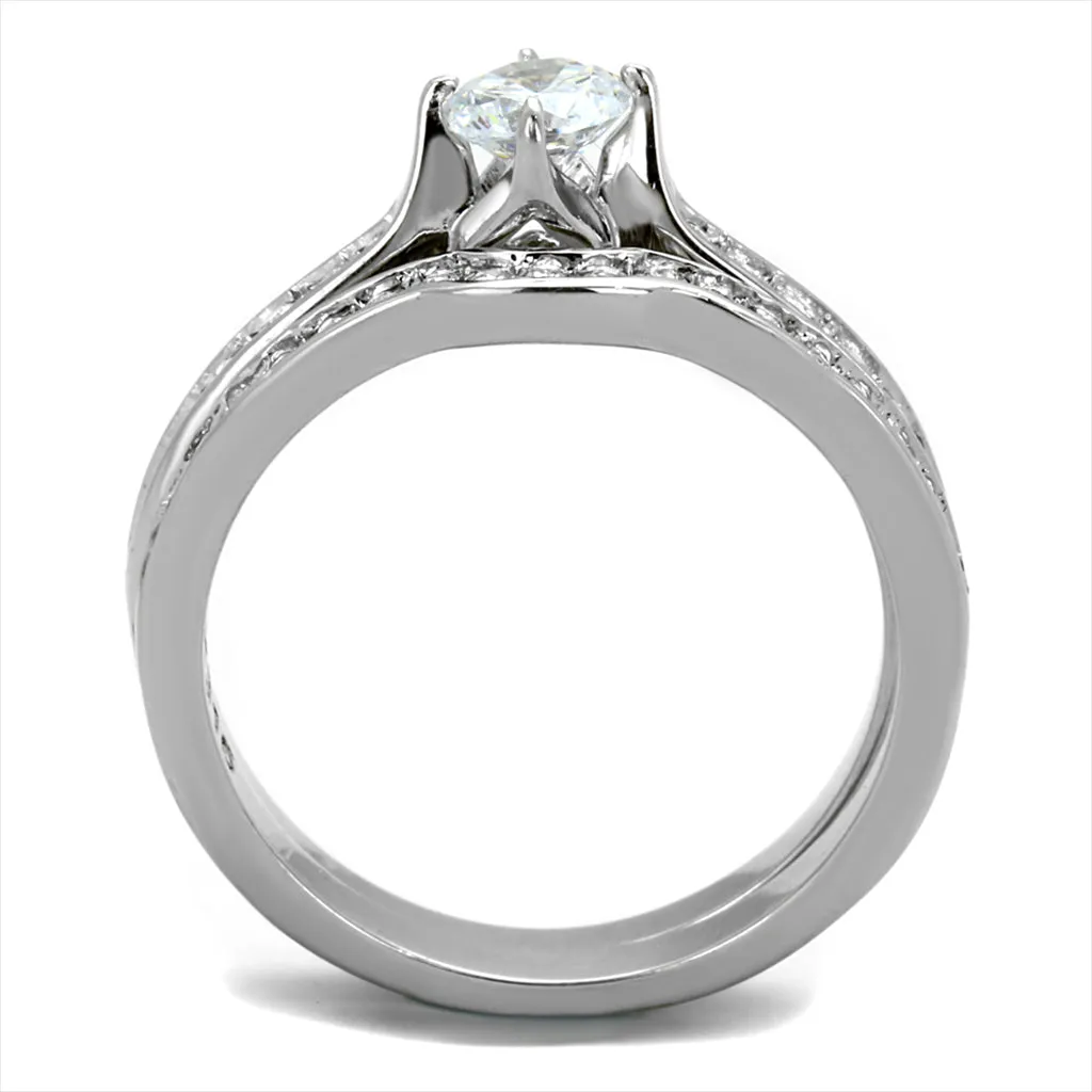 CJE2039 Impressive Brilliant CZ Wedding Ring Set