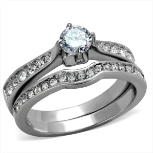 CJE2039 Impressive Brilliant CZ Wedding Ring Set