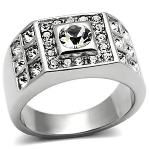 CJG2398 Stainless Steel Top Grade Crystal Ring