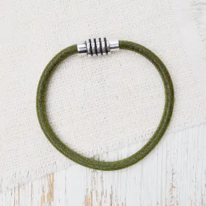 Classic Green Leather Bracelet