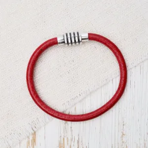 Classic Red Leather Bracelet