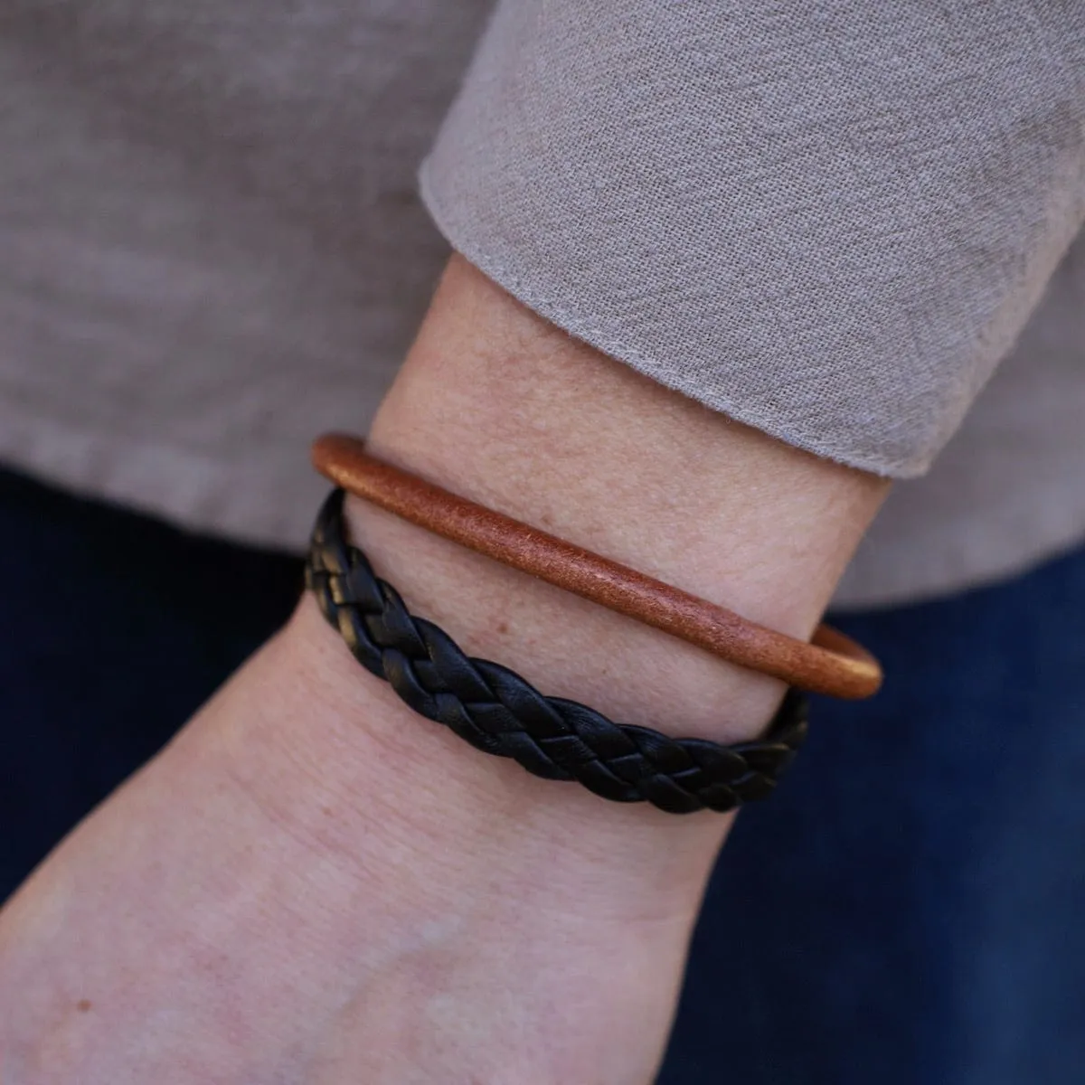 Classic Tan Leather Bracelet