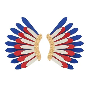 Color Coated Metal Wing Earrings