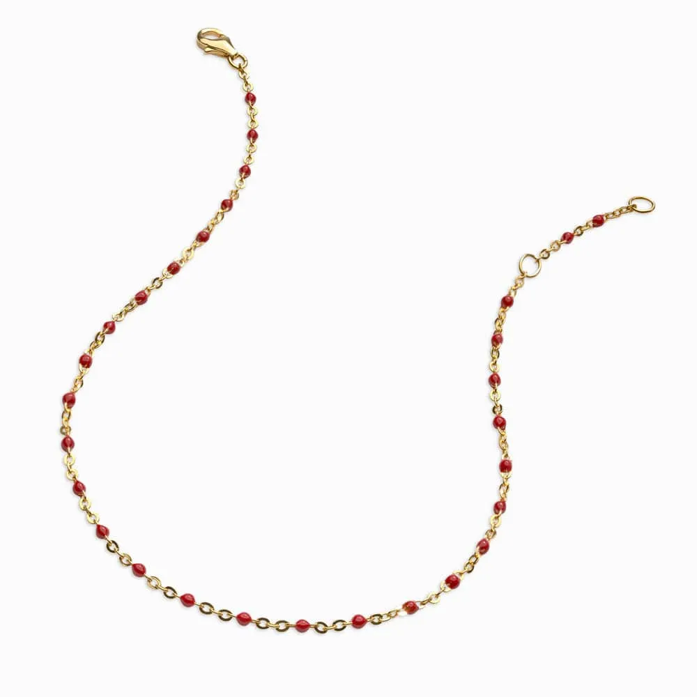 Colored Enamel Anklet