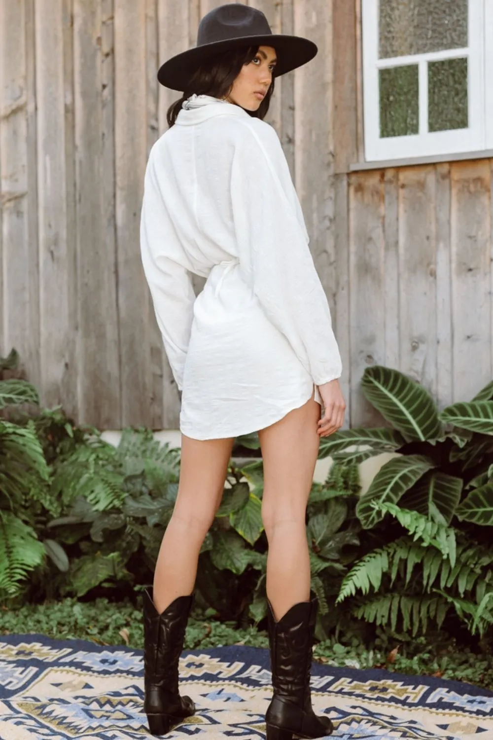 Cool Breeze White Shirt Dress