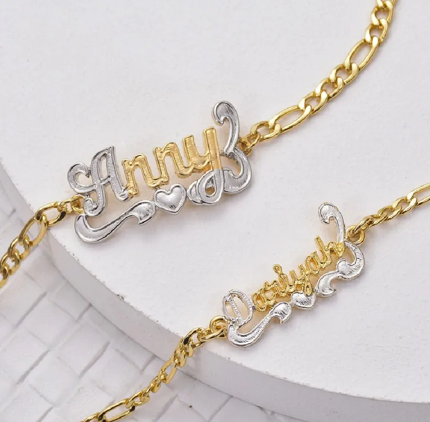 Custom Name Anklet, Custom Anklet, Personalized Anklet, Ankle Bracelet, Heart Beach Jewelry Gift for Women, Dainty Summer Custom Any Name