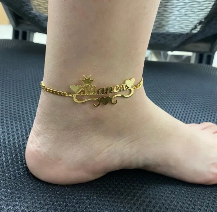 Custom Name Anklet, Personalized Anklet, Custom Anklet, Ankle Bracelet, Initial Beach Jewelry Gift for Women, Dainty Summer Custom Any Name