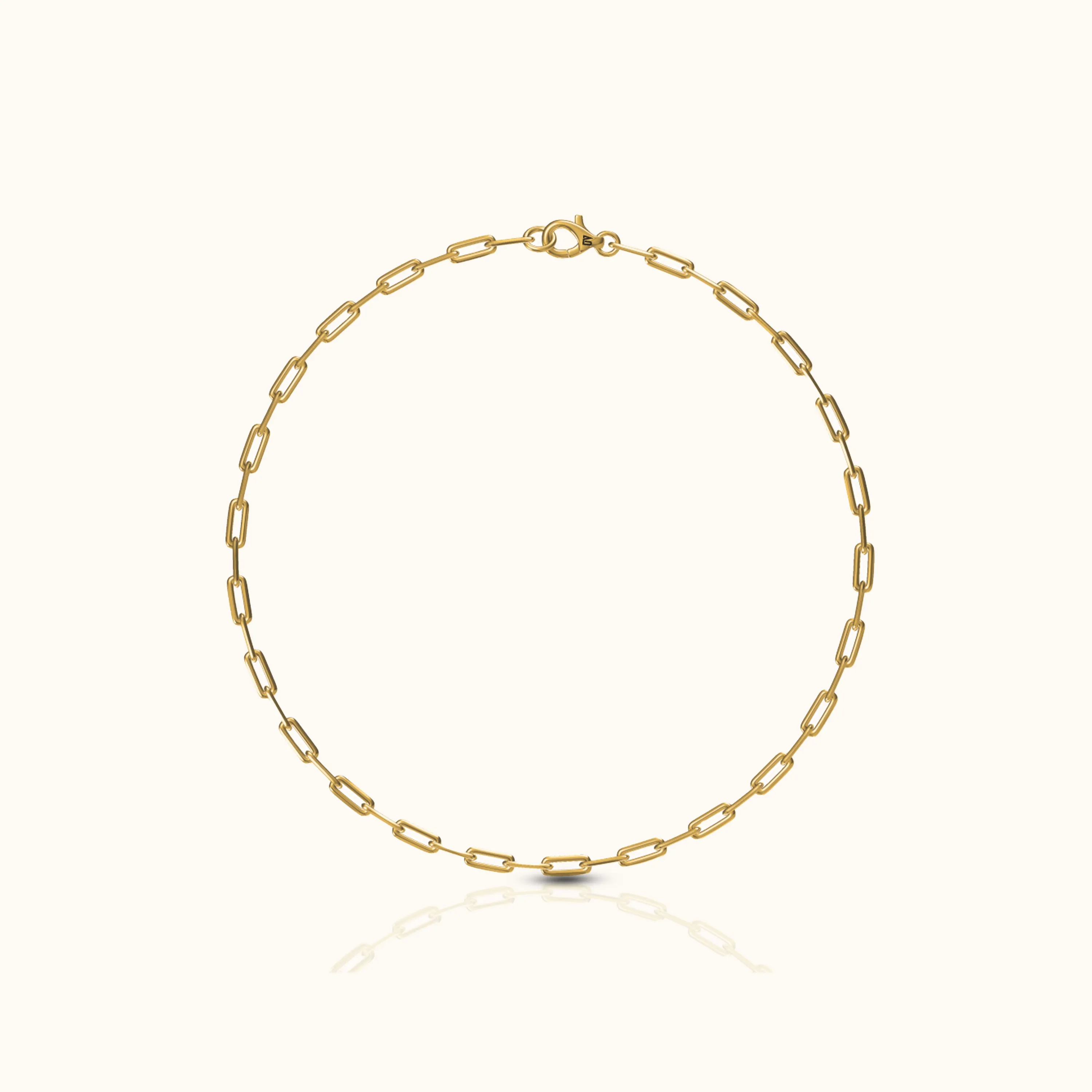 Dainty Paperclip Link Chain Anklet