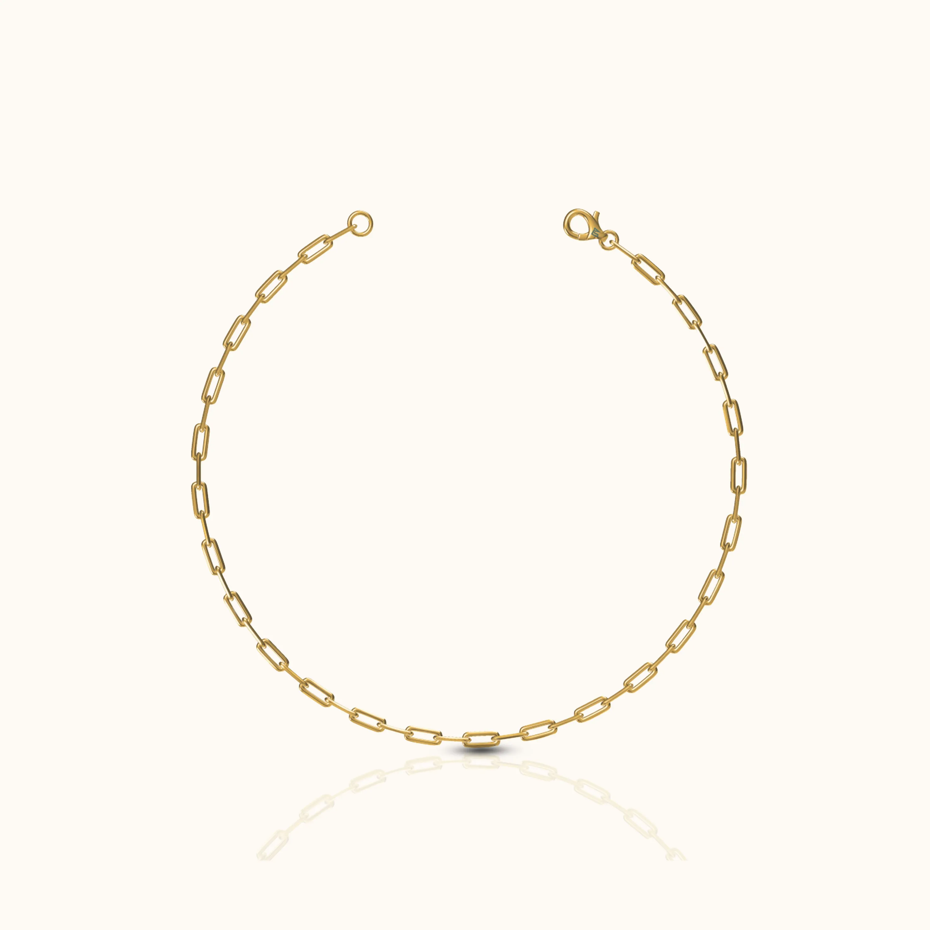 Dainty Paperclip Link Chain Anklet