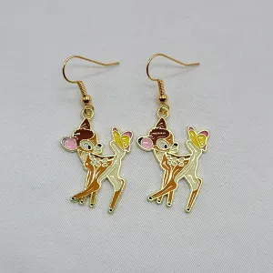 Deer with Butterfly Earrings