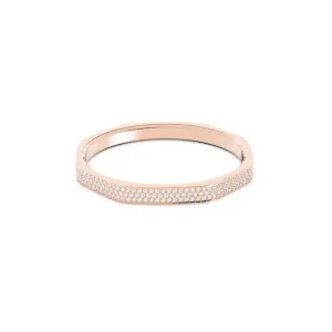 Dextera Octagon Pavé White Rose Gold-tone Plated Bangle