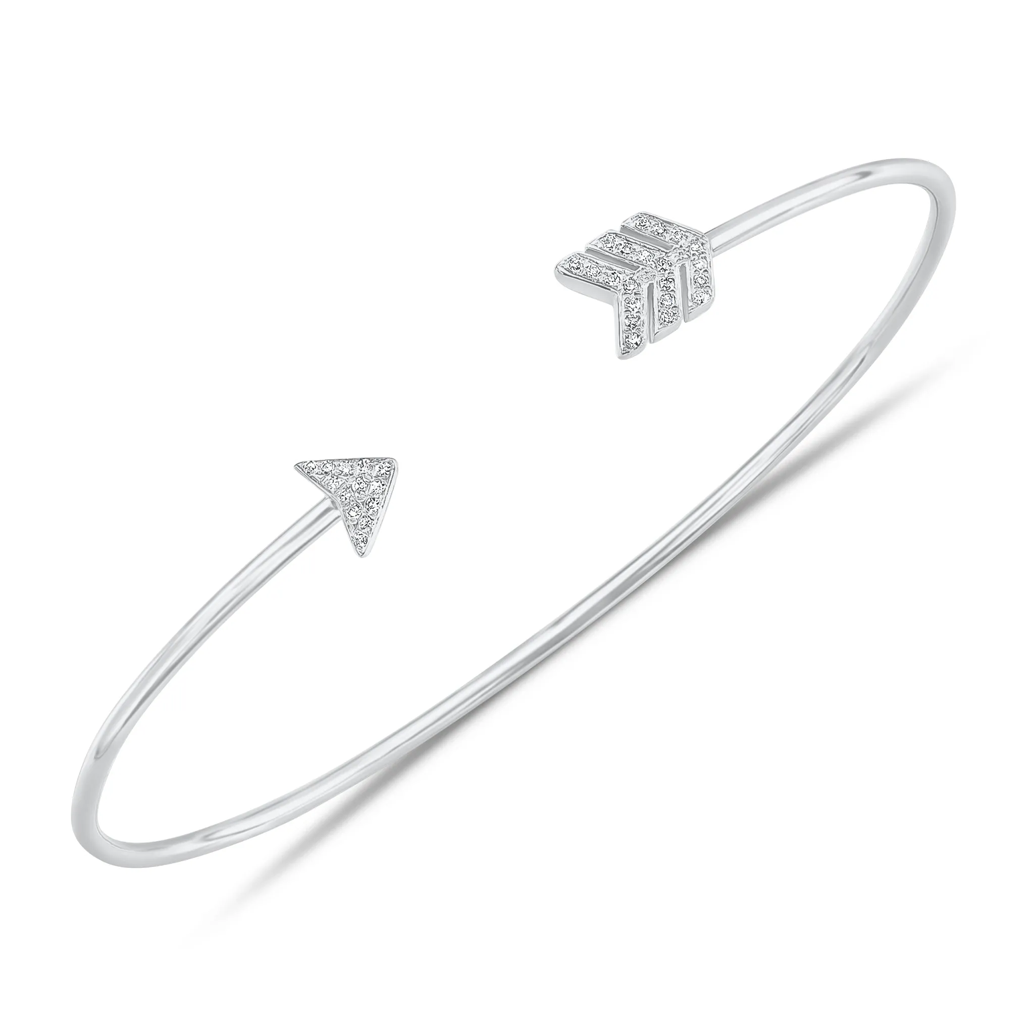 Diamond Arrow Bangle Bracelet