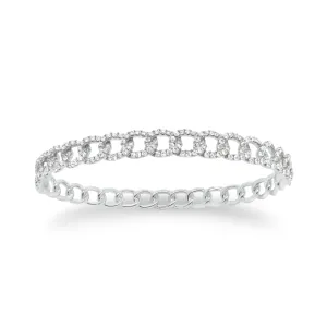 Diamond Chain Bangle Bracelet