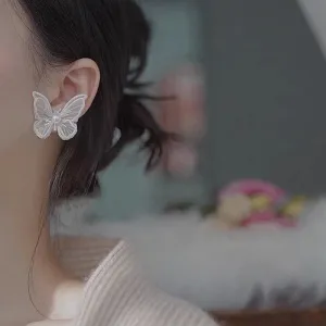 Embroidery Lace Butterfly Earrings