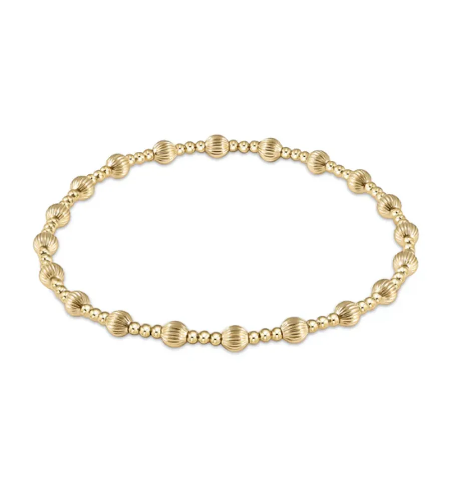 ENEWTON EXTENDS DIGNITY SINCERITY PATTERN 4MM BEAD BRACELET - GOLD ENEWTON