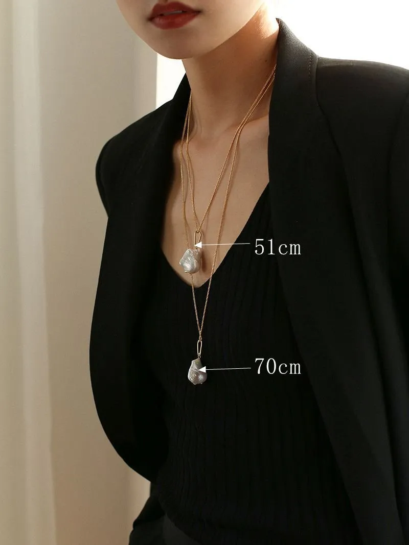 Fashion Baroque Pearl Pendants Necklace