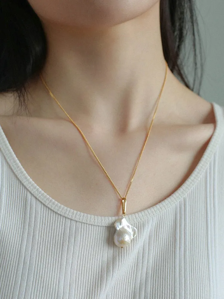 Fashion Baroque Pearl Pendants Necklace