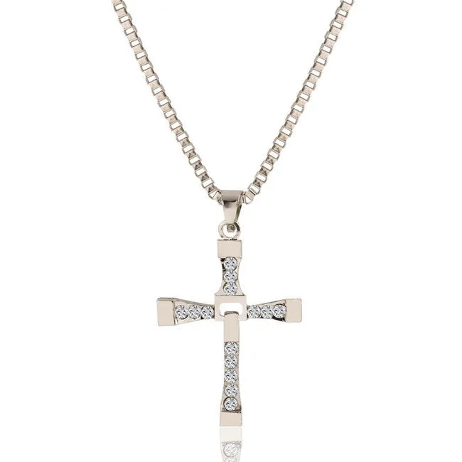 Fast and Furious Crystal Cross Men Necklaces & Pendants