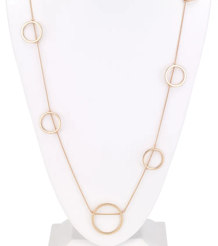 Floating Rings Long Necklace