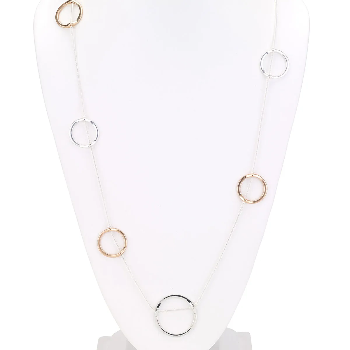 Floating Rings Long Necklace