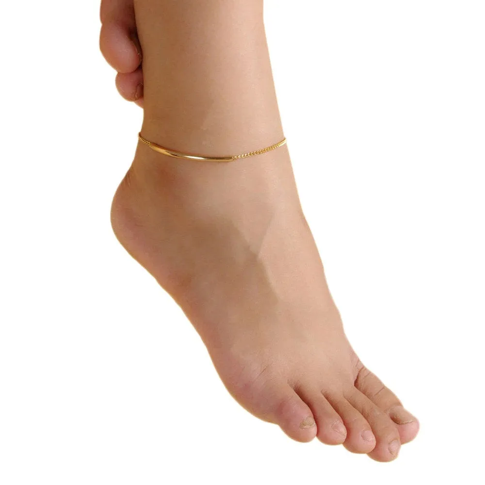 Gold Ankle Bracelet, Anklet For Women, Gift Jewelry, Gift for Her, Girlfriend Gift, Christmas Gift, Dainty Anklet, Beach Wedding Anniversary