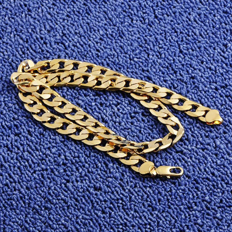 Gold Color Twisted Chain Necklace For Women