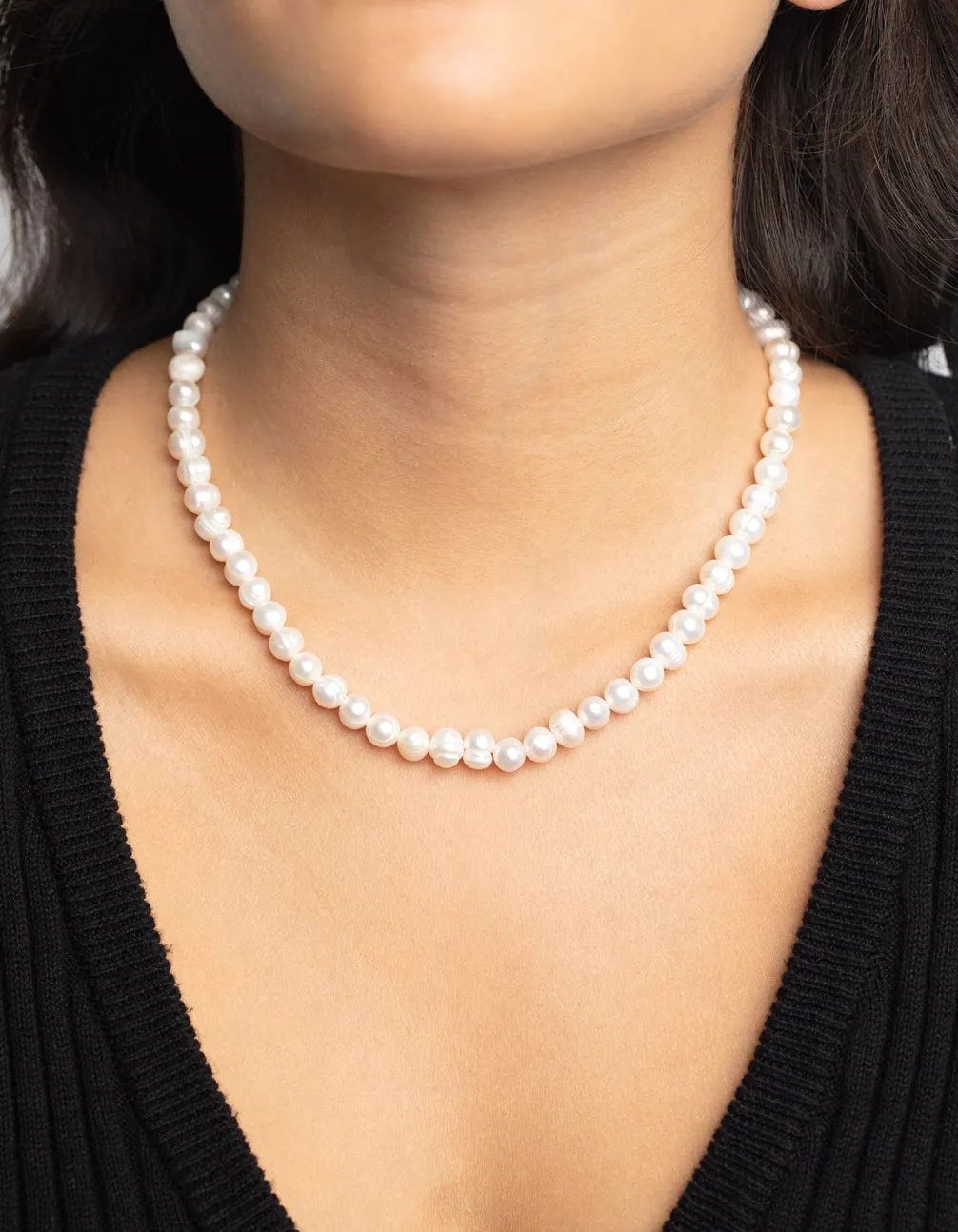 Gold Freshwater Pearl Layered Necklace