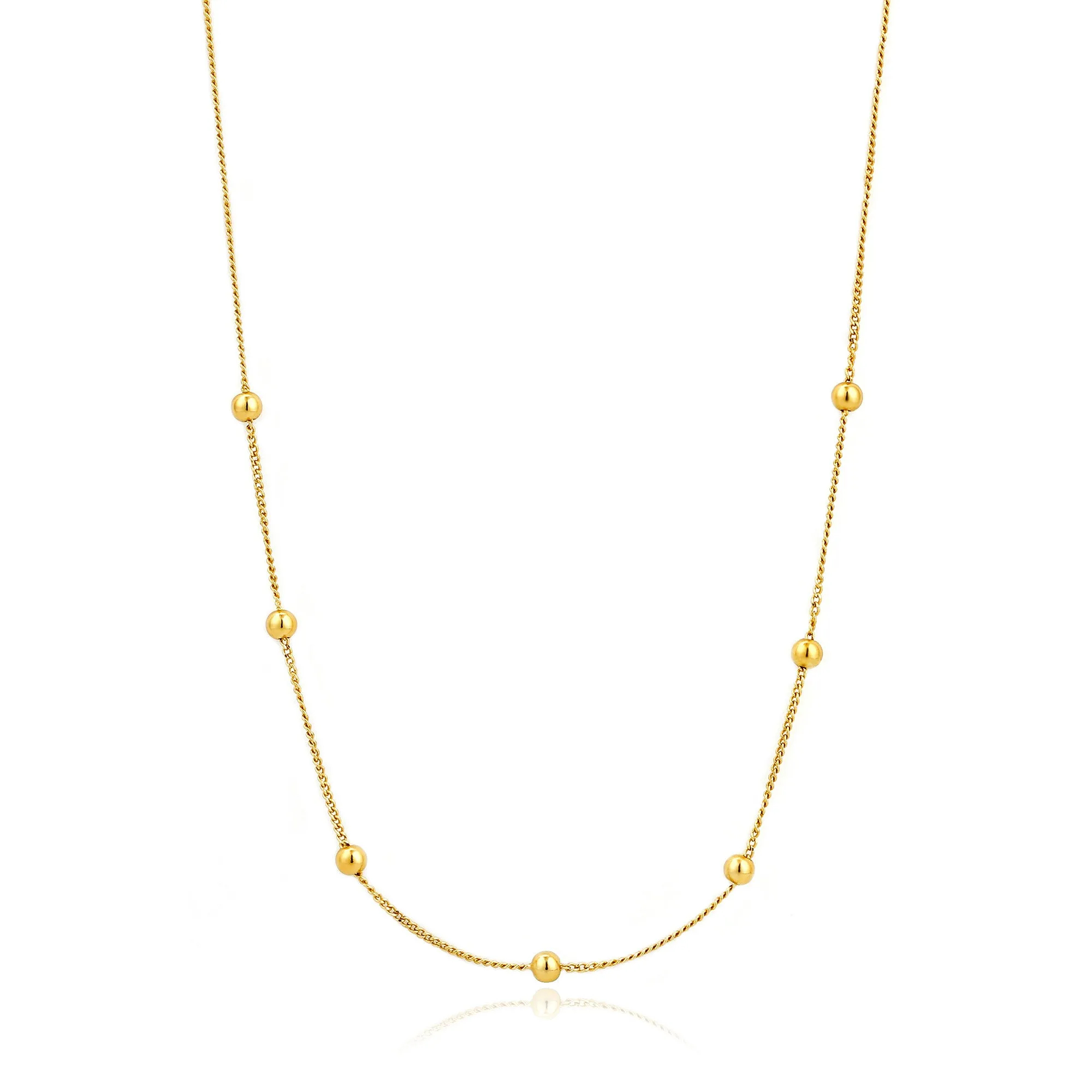 Gold Modern Beaded Necklace