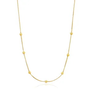 Gold Modern Beaded Necklace