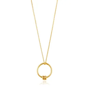 Gold Modern Circle Necklace