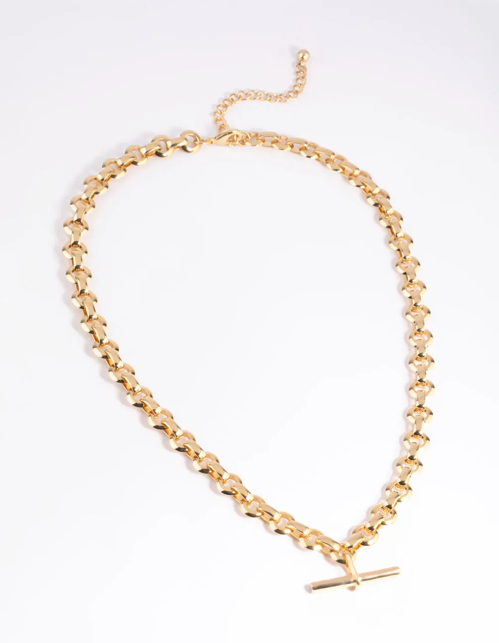 Gold Plated Fob Layered Necklace