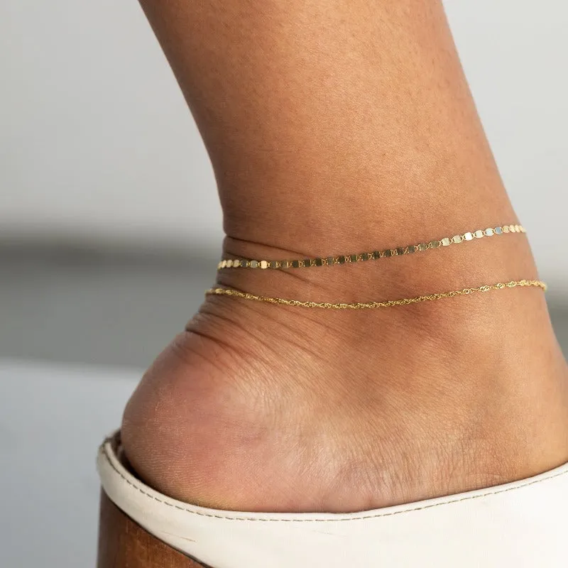 Gold Singapore Anklet